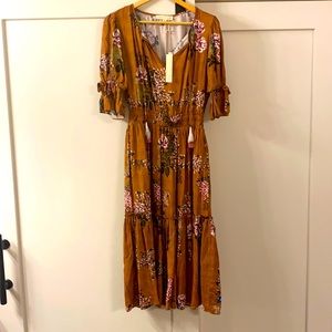 Lovestitch Floral boho midi dress